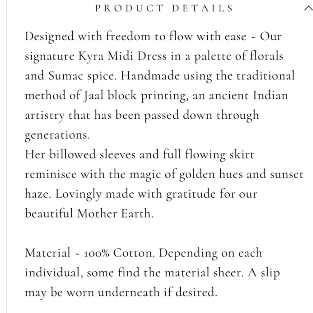 Flawed Daughters of India Women Kyra Midi Dress Sumac XXL Balloon Bohemian - Picture 4 of 11